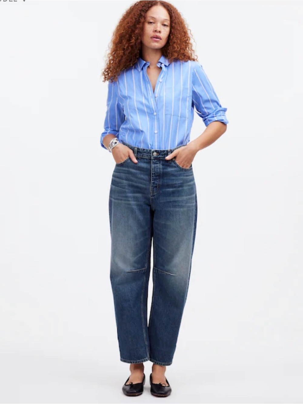 Madewell Darted Barrel Leg Jeans Irmo Wash 28